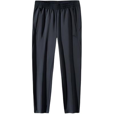 Casual Simple Solid Color Lace-Up Slim Fit Knitted Sports Pants Men Bottoms 152447505S-2