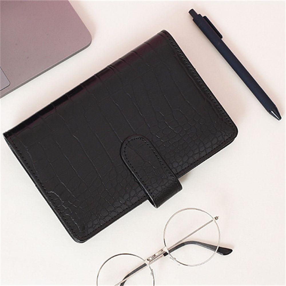 Binder A6 Notebook PU Leather 6 Ring Notepad Cover Loose-Leaf Cover Binder Cover Notebook Cover