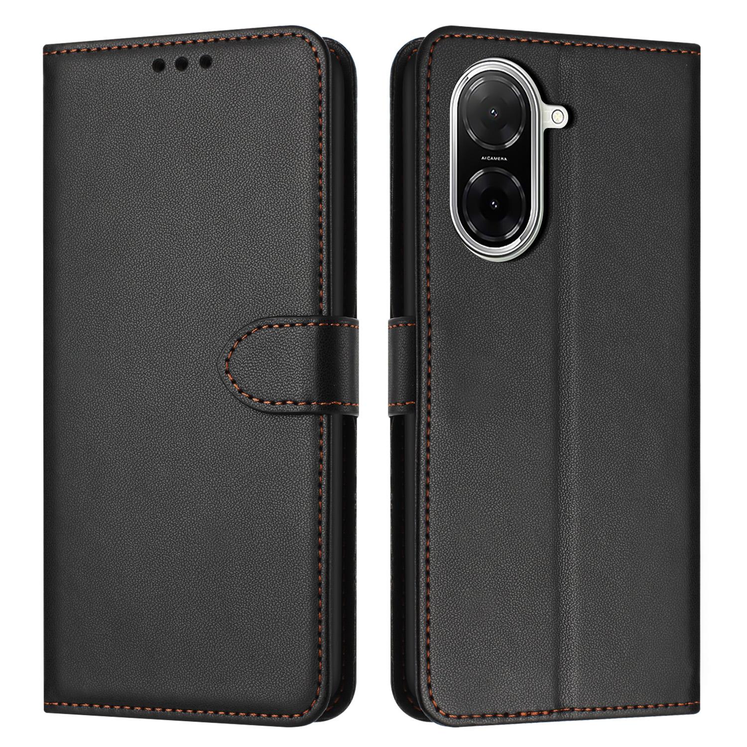 

Для Xiaomi Redmi A5 4G (171,7 мм)Чехол-подставка-кошелек кожаный чехол для телефона с ремешком Black