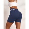 Hip Lifting Yoga Shorts, Exercise And Fitness Letter, Wearing High Stretch Shorts For Women