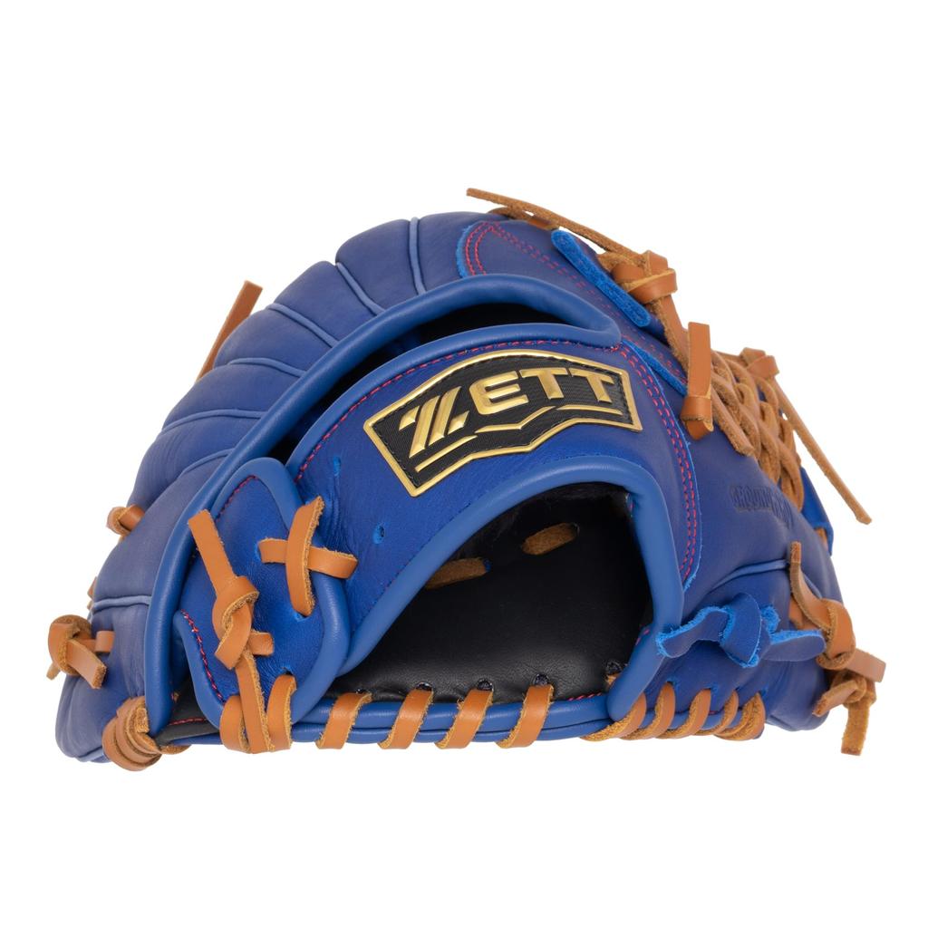ZETT Youth Softball Ground Royal Blue X Oak Size M Heights BJG762640 Glove, Hero, All-Around, Right-Handed Throw, Brown, (For 130-145cm),