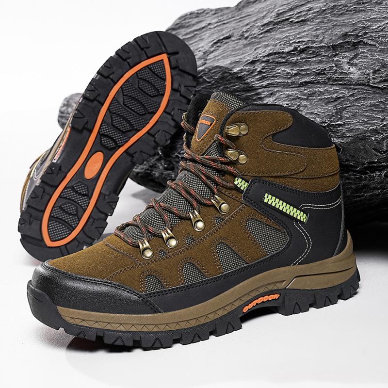 Bottes pour Hommes Hautes Chaussures Décontractées pour Hommes Antidérapantes Chaussures de Randonnée pour Hommes Confortables Durables Semelle Antidérapante Lacets Outdoor Baskets pour Hommes