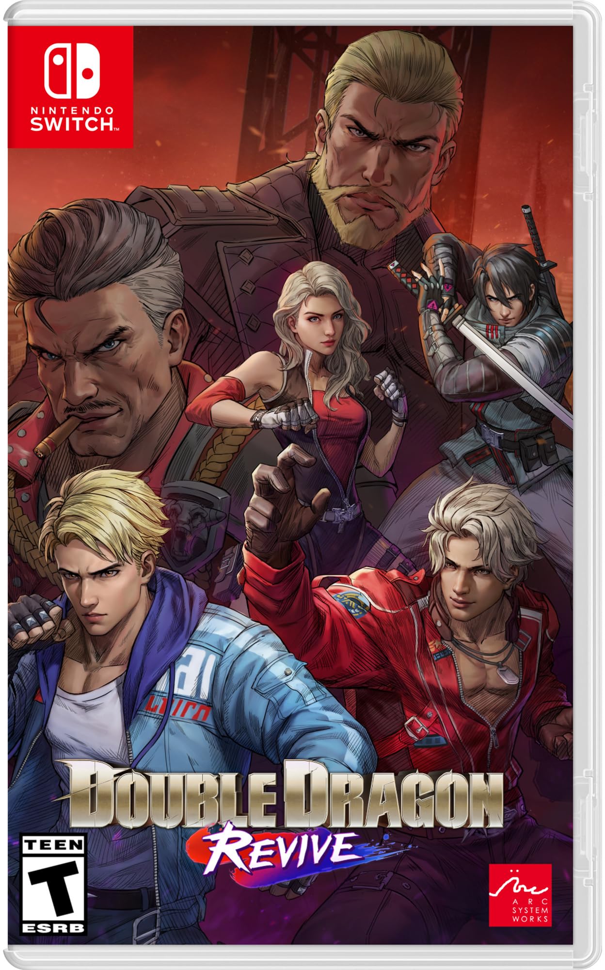 Параллельный импортDouble Dragon Revive Североамериканский импорт - Nintendo Switch красный