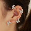 Butterfly Ear Cuff for Women Non Piercing Crystal Rhinestone Ear Wrap Cuff Earrings Fashion Jewelry Gift 1 Pair