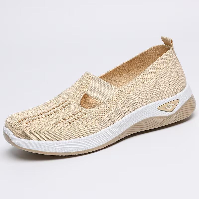 Flying woven women's shoes mother shoes cloth shoes soft-soled women's shoes middle-aged and elderly mother walking women's shoes summer mesh shoes