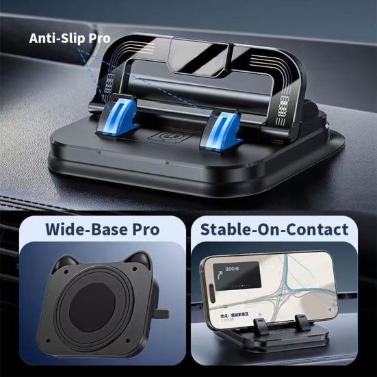 Car Phone Holder with Parking Number Plate 2-in-1 Multi-functional 360 Degrees Rotation Phone Stand