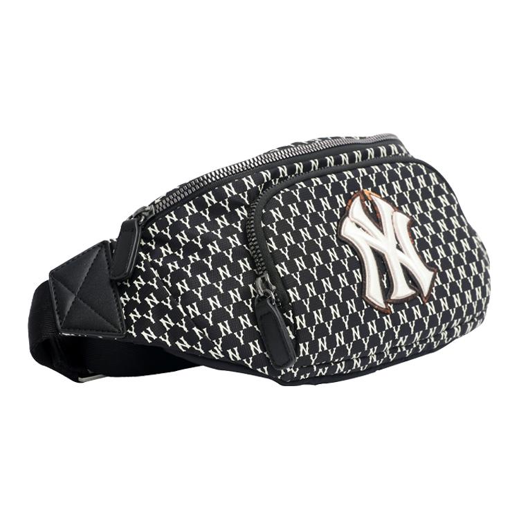 New MLB Monogram Collection Polyamide One Shoulder Crossbody Bag Sling Bag Fanny Pack Regular Unisex Black 32BGC9941-50L