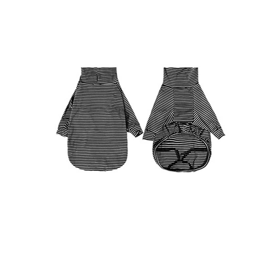 

2 Legged Dog Jumpsuit with Stripes Dog Recovery Suit Practical Dog Pajamas Small Medium Dogs XS черный белый