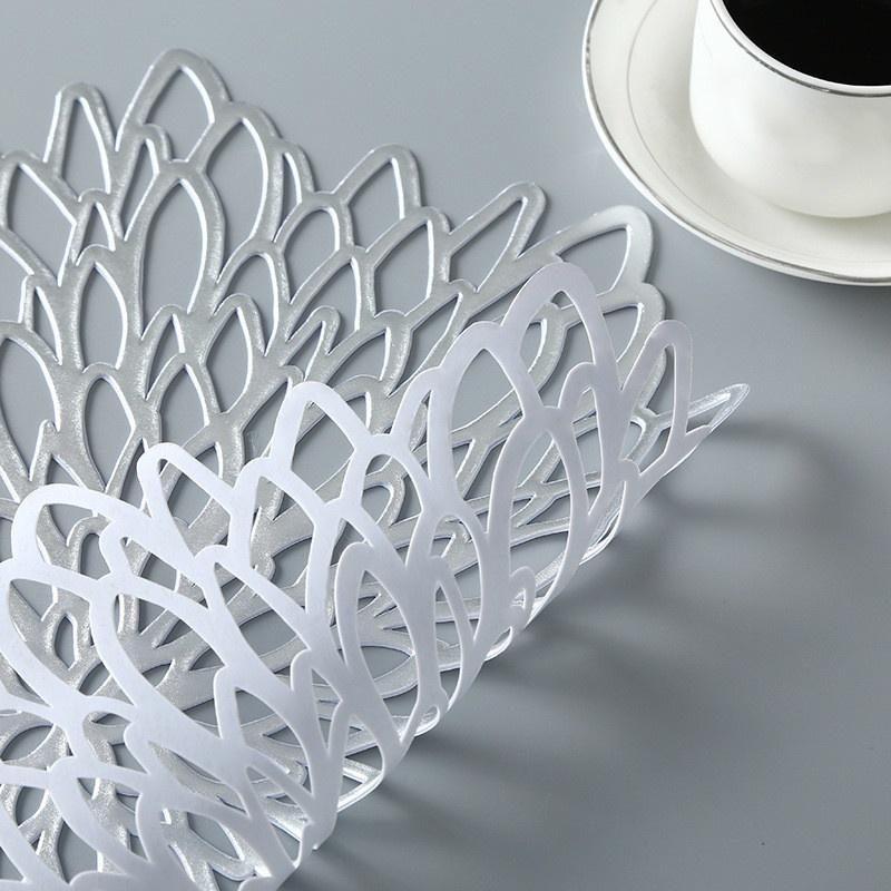 Placemat for Dining Silicone Pad Stand Mug Table Coasters Plant PVC Cup Coffee Table Mats Kitchen Home Decor Drink Coaster