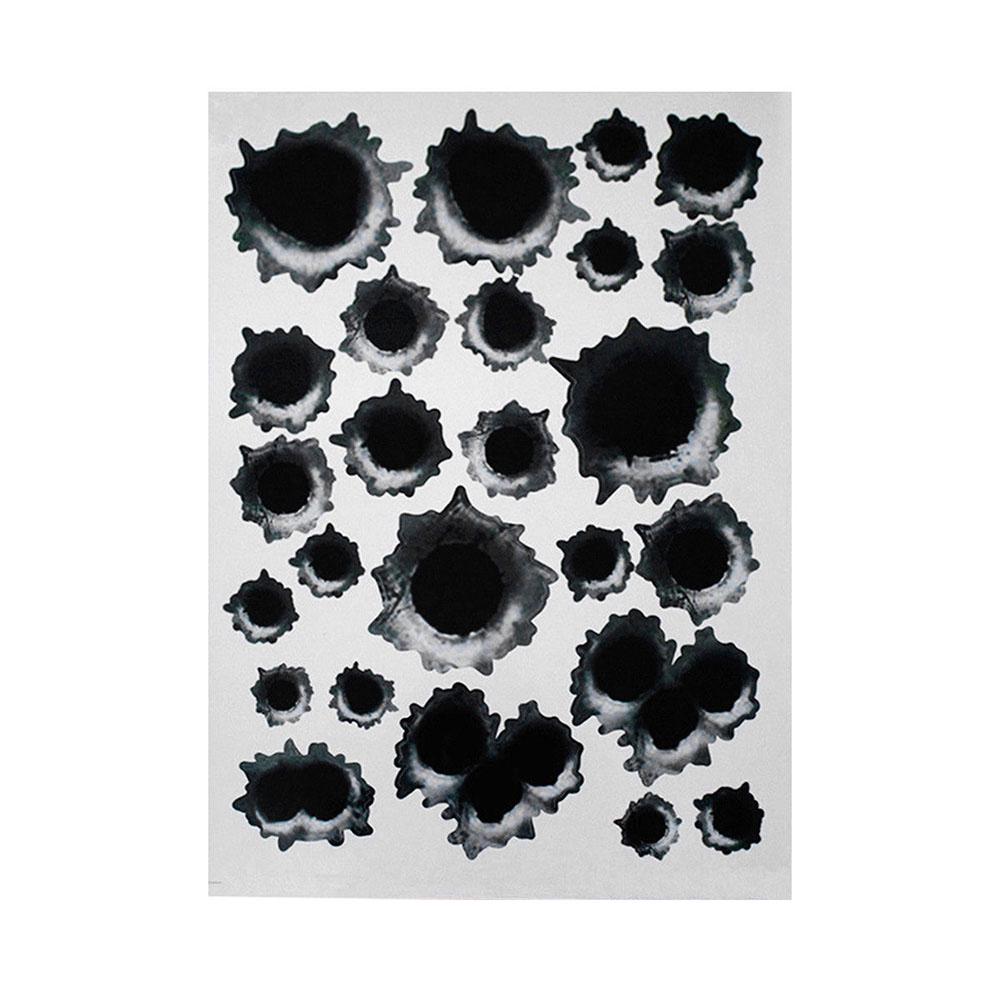1ks Funny Car Stickers 3D Bullet Hole Car Boční samolepky Autopotahy Motocykl Škrábance Realistické vodotěsné samolepky s dírou po kulkách