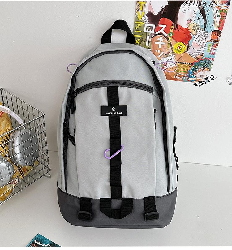 School BagsLarge capacity backpack male personality street fashion student  female trendy cool tooling style junior high school backpack