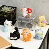 Cat Whisker Holder Cute Collector 3D Cartoon Sculpture Pet Beard Resin Car Decoration Vase Mini Vibrissae Keepsake Sympathy Gift for Lovers