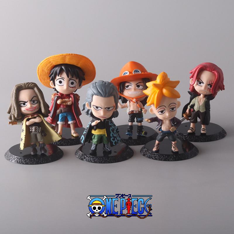 Piece One 6pcs Luffy Marco Pvc Action Figure Model Home Decoration Toy Gift Fans