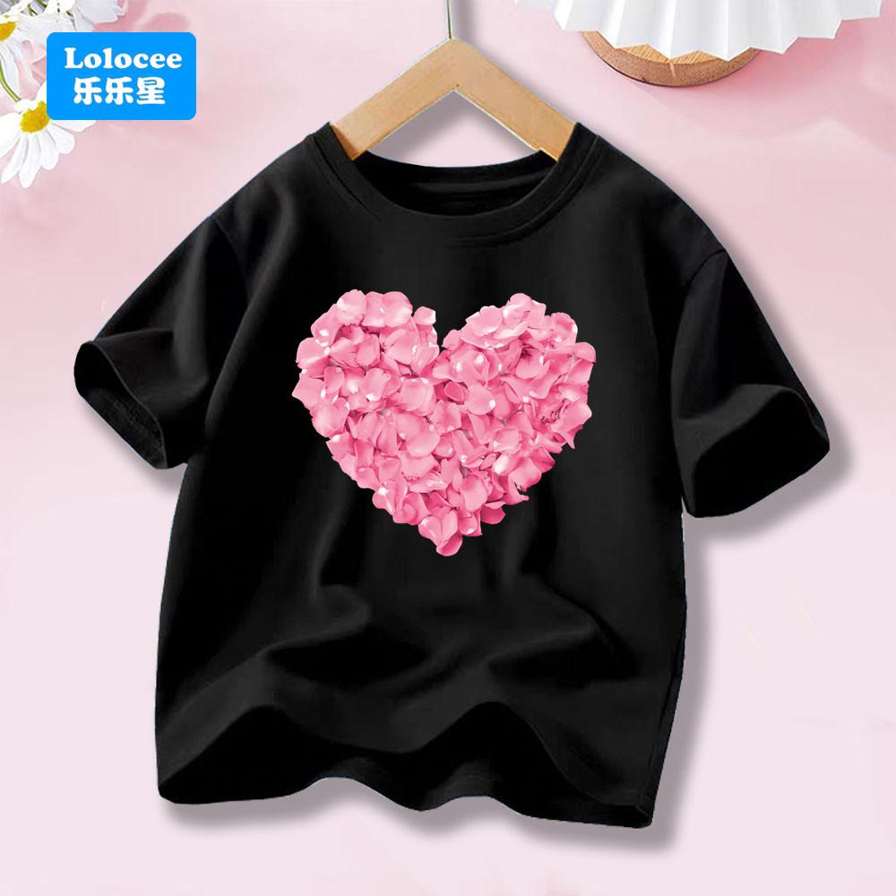 Womens Fashion Cherry Fruit Pattern Cotton Tshirt Short Sleeve Cute Top Suitable for Summer Daily Wear