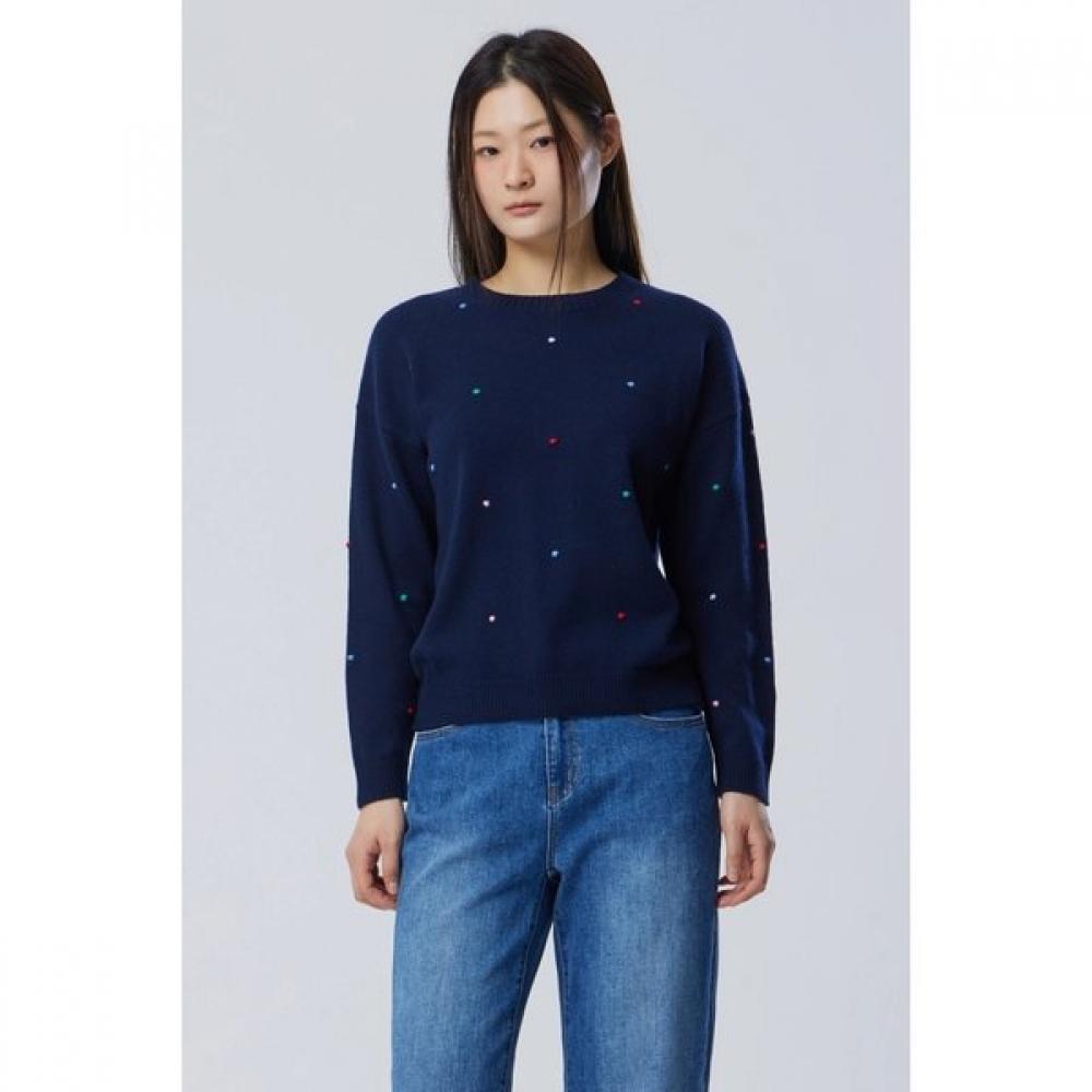 Benetton Intarsia Dot Pattern Knit Bakp07611