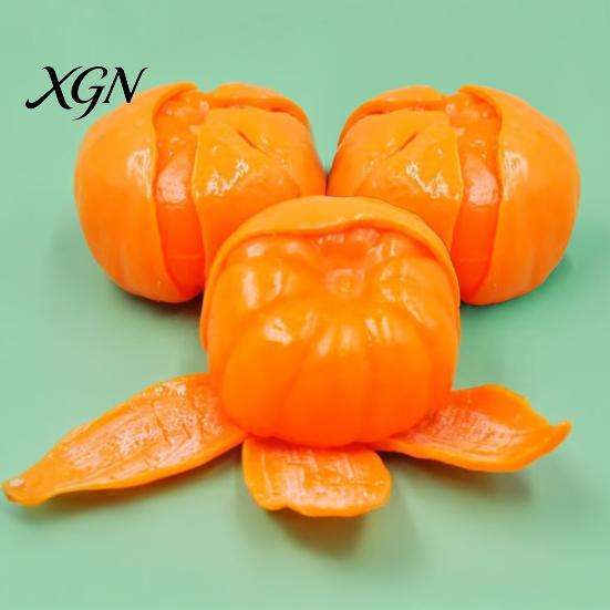 Portable Stress Reliever Relief Peeling Orange Toy Slow Rising Squeeze Management Tool Ball Anti-anxiety Simulation Fruit Sensory Fidget