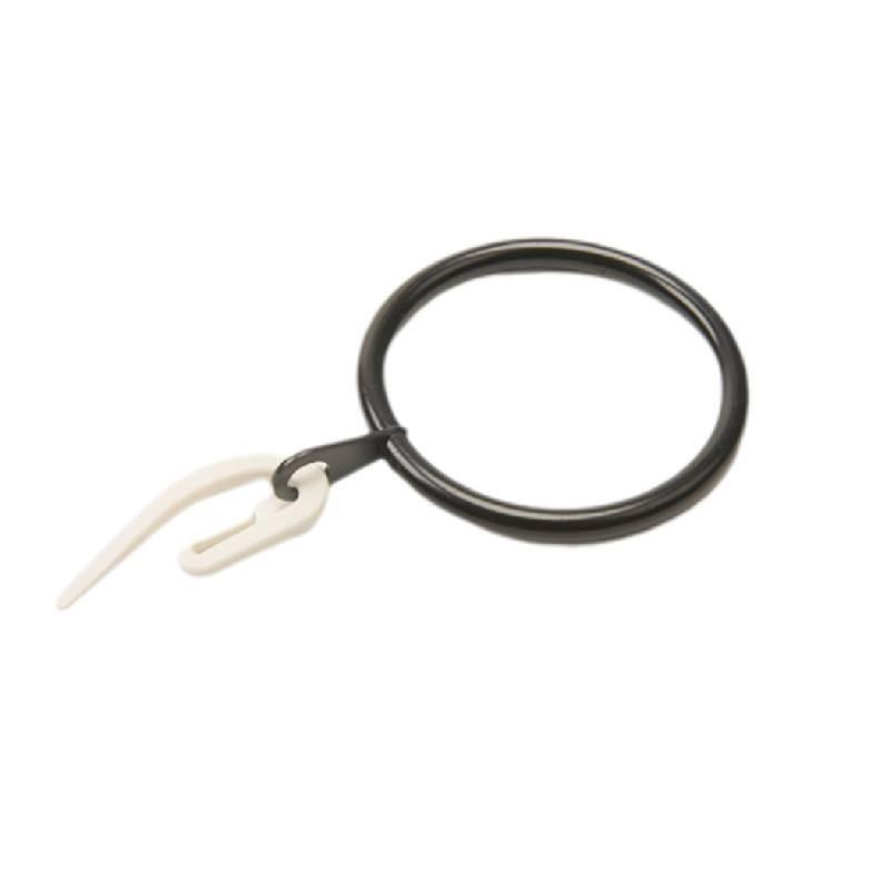 Curtain Drapery Metal Hanging Rings With Plastic Hooks For Curtains And Rods