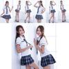 Women's Sexy Lingerie School Girl Uniform Cosplay Costume With Stylish Turn-down Collar And Pleated Skirt