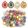 10pcs/lot Sunflower Waterdrop Rhinestones Metal Gold Claw Bottom Acrylic Rhinestones Beads DIY Earrings Headwear Jewelry Making