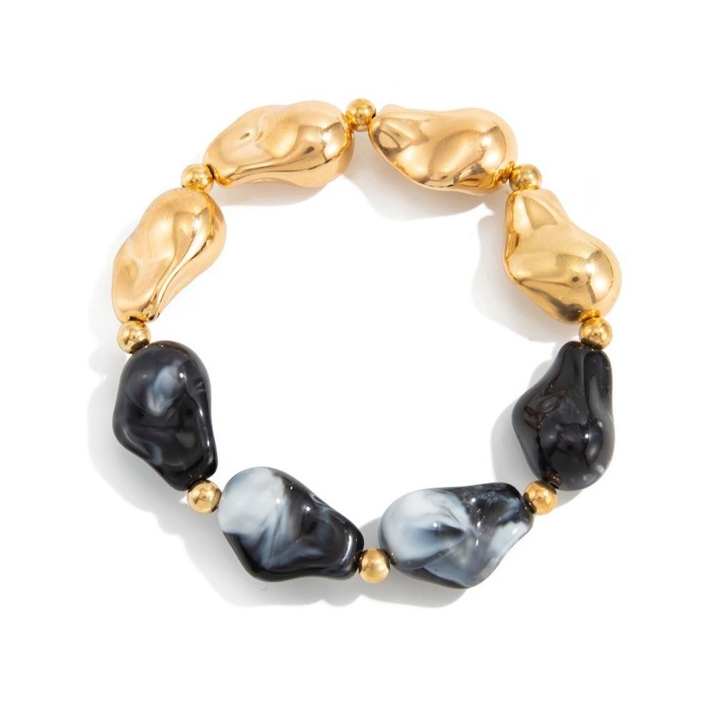 Fashion Irregular Beaded Bracelets Colorful Bohemian Style Hand Chain Resin Bracelets Women