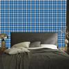 Blue and light gray checkered wallpaper 50x1000