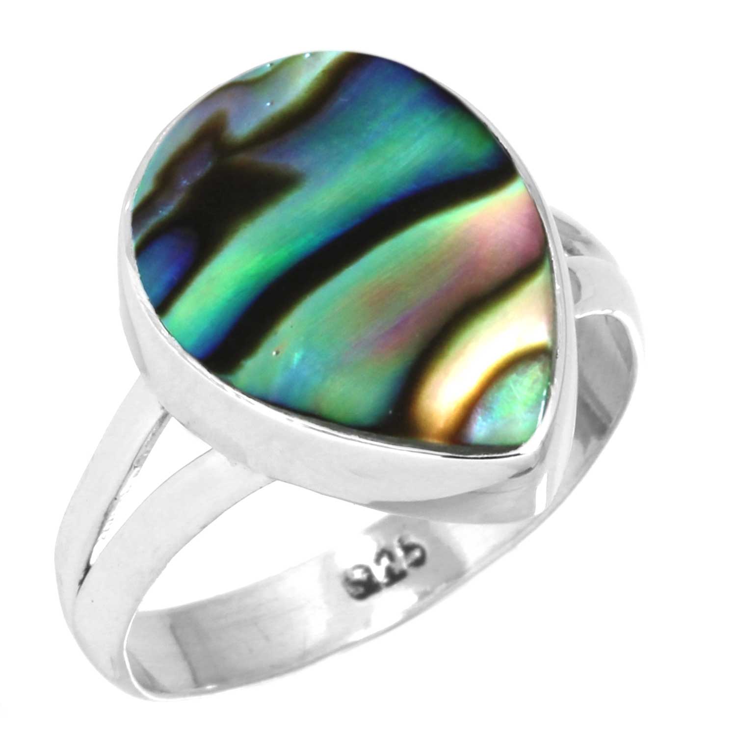 

Кольцо из стерлингового серебра 925 пробы с драгоценными камнями, ювелирные изделия ручной работы, подарок на День матери, аквамариновый халцедон, ракушка-ушка, синий солнечный камень, лабрадорит, пренит 10