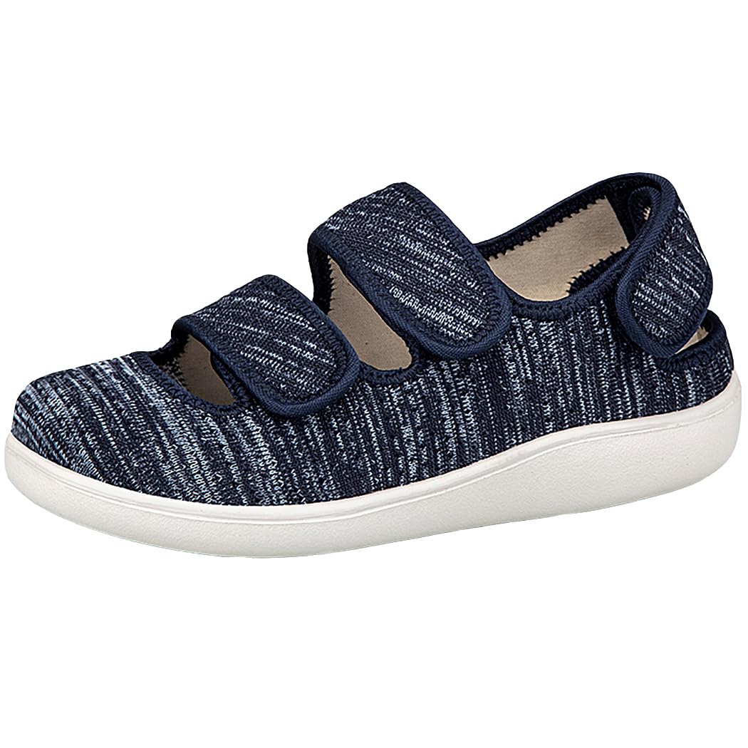

ZUSERIS Nursing Care Sandals with Velcro Closure, Suitable for Seniors, Seniors, and Seniors, High Instep and Wide Feet, Non-Slip, Ultra Lightweight,