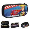Fireman Sam Pencil Cases Firefighters Pen Box Bags Student Large Storage Students School Cosmetic Pencil Pouch