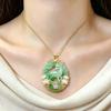Nine Tailed Fox Enamel Pendant Necklace Colorful Hand-Painted Chinese Mythology Jewelry for Women Thanksgiving Gift