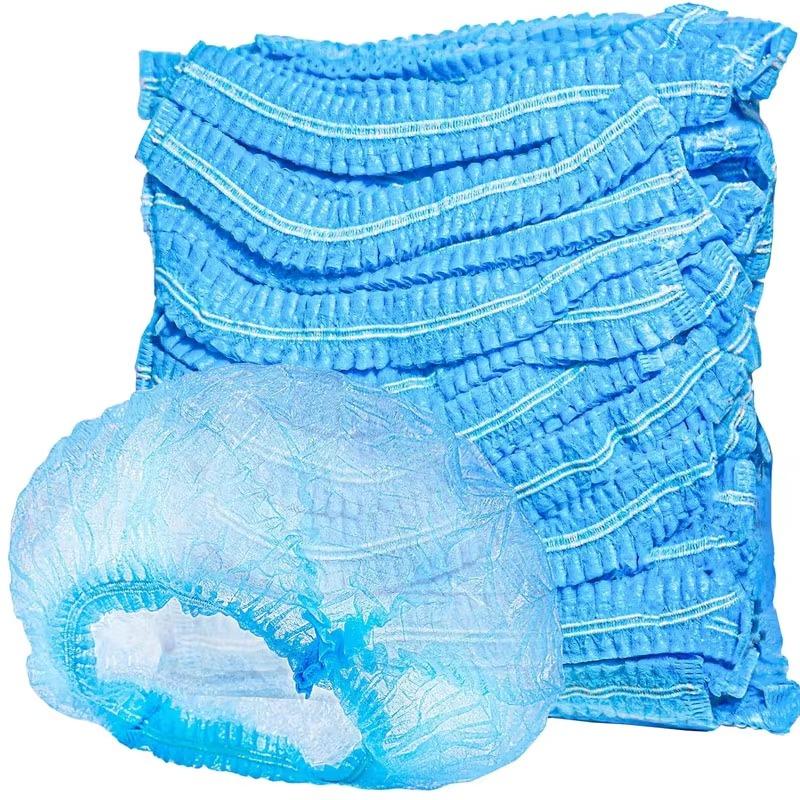 100 PCS Disposable Non Woven Bouffant Caps One Size Fits Most Breathable Anti Hair Shedding for Home Renovation Work