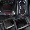 Auovo Anti Dust Door Mats for Chevy Traverse Accessories      2018 Interior  Fit Door Cup Center Console Liners 28pcs/Set (Red,Updated)