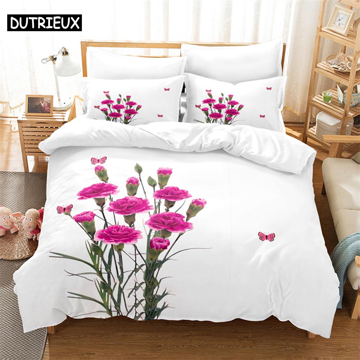 

Pink Rose Queen Bedding Set Lovers Duvet Cover Set Kids Bedding Digital Printing Bed Linen King Size Duvet Cover Set Bedding Set EU single(135x200cm)&set