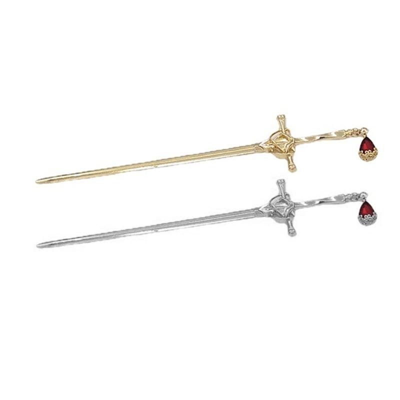 Fashionable Chinese Swords Tassels Hair Jewerly Accessories Decoration for Women Featuring Gold and Silver Finishes