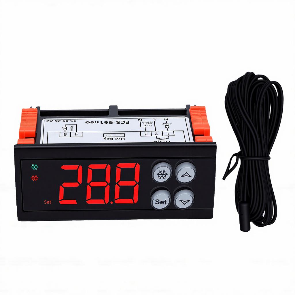 Digital Temperature Controller Precise Cooling Defrosting Freezer Thermostat with LED Display for Incubator Brood Box
