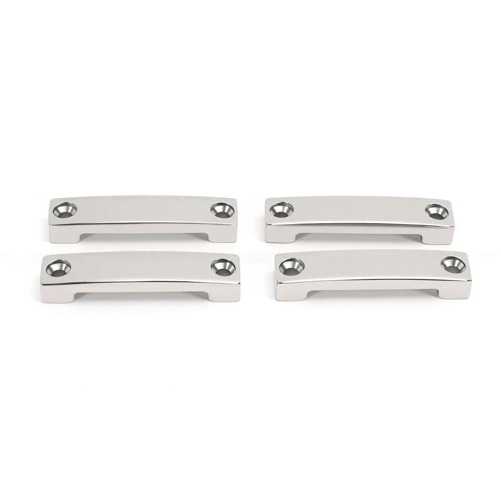 4 pezzi Pad Occhiello Cinghia Superiore Barca Occhielli Passanti Acciaio Inossidabile Occhielli di Fissaggio per Kayak Barca Nautica con Viti