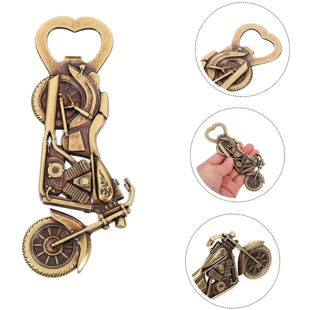 2 Pack Unique Motorcycle Beer Gifts for Men, Vintage Motorcycle Bottle Opener, Fathers Day Gift Christmas Gift Biker Gift