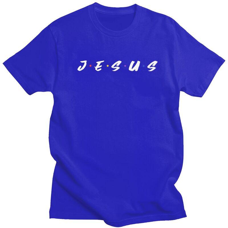 Custom Classic Jesus Christian T Shirt Men ShortSleeve Religious Faith Tshirts Streetwear Tee Pure Cotton Oversized Tshirts