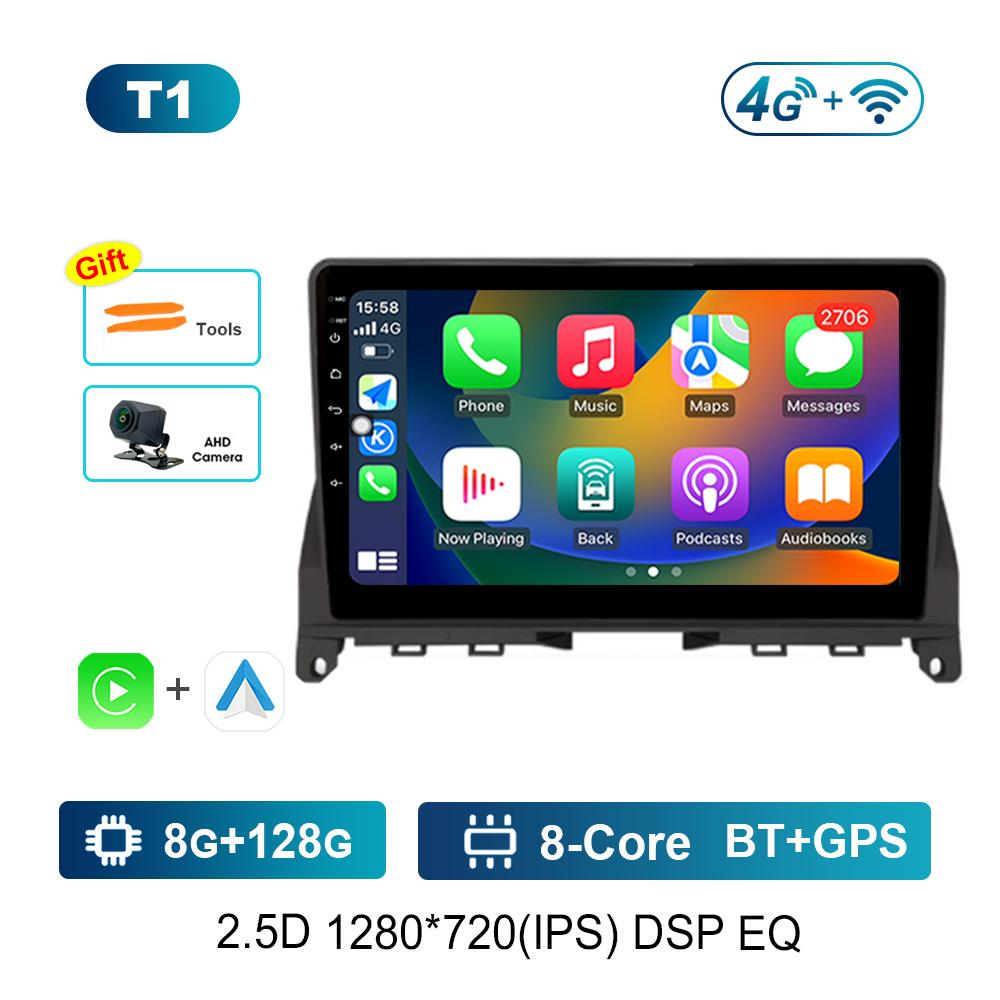 Android OS Car Radio Multimedia Player 9 Inch for Mercedes Benz C Class 3 W204 S204 2006 - 2011 GPS Navi WiFi Carplay IPS Screen