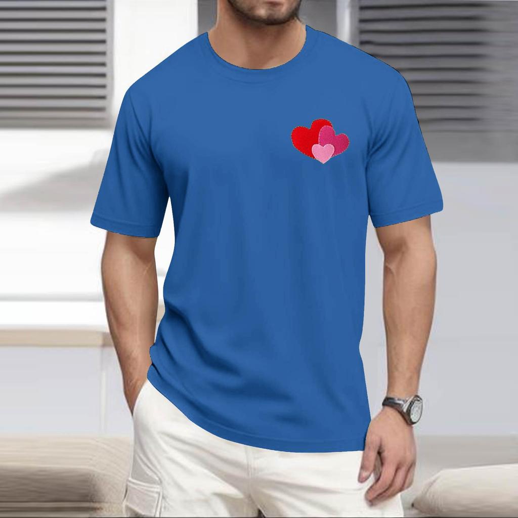 Men's  Popular T-shirt Printed Round Neck Short Sleeve T-shirt