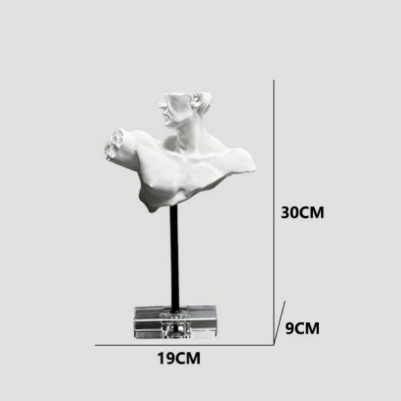 Resin Handicrafts Half-length Figurine David Sculpture Realistic Portrait Decorative Figurines Home Decoration Accessories