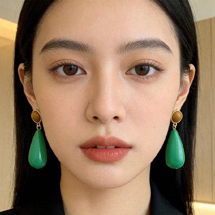 Modern Minimalist Drop Earrings Elegant Pendant Earrings Resin Alloy Texture Suitable for Everyday Stylish Outfits