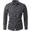 Fashion 3D Printed Men's 10-color Polka Dot Long-sleeved Slim-fit Shirt Button And Long-sleeved Comfort Casual Men's Tops