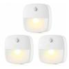 Lampe Détecteur De Mouvement Intérieur, Lot De 3 Veilleuses LED, Pour Couloir, Chambre, Cuisine, Blanc Chaud ODIPIE