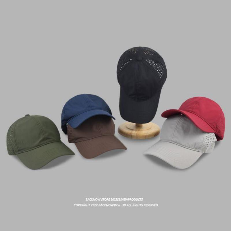Quick-Dry Baseball Cap Men Women Mesh Ventilated Sun Hat UV Protection Adjustable Duckbill Korean Style