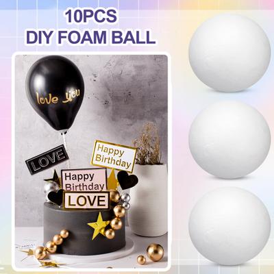 10Pcs Foam Craft Balls Christmas Decorations Preschool Kindergarten Handmade Foam Balls
