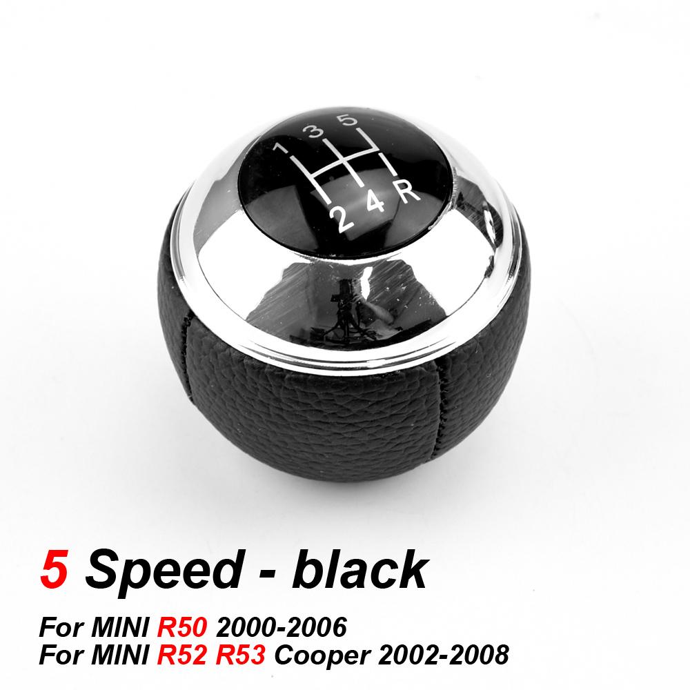 Car Styling MT 5/6 rychlostní chromovaná hlavice řadící páky řadicí páka házená pro Mini R50 2000-2006 / Cabrio R52 R53 Cooper