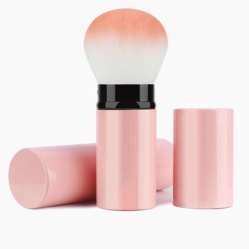 Retractable Travel Makeup Brush: Portable Blush & Powder Tool