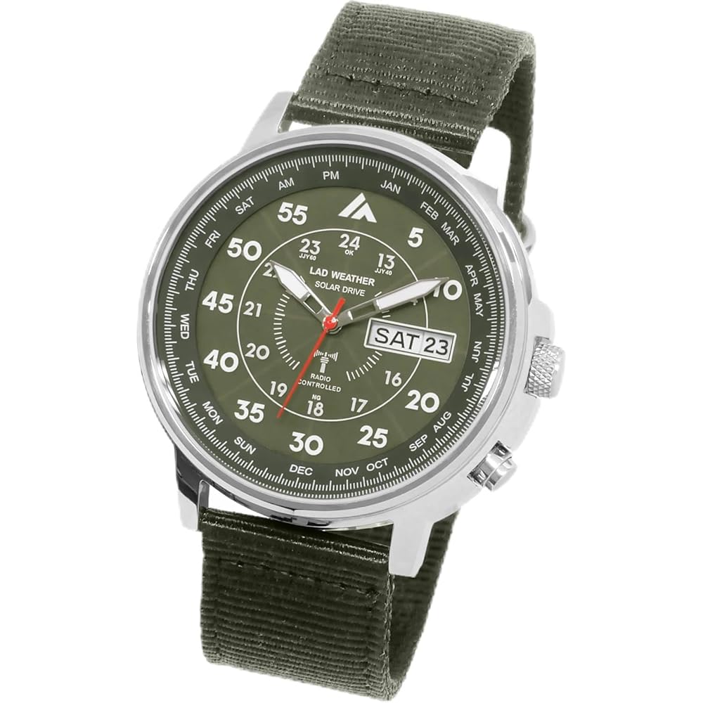 Radweather Men s Radio Solar Watch 100m Water Resistant Khaki