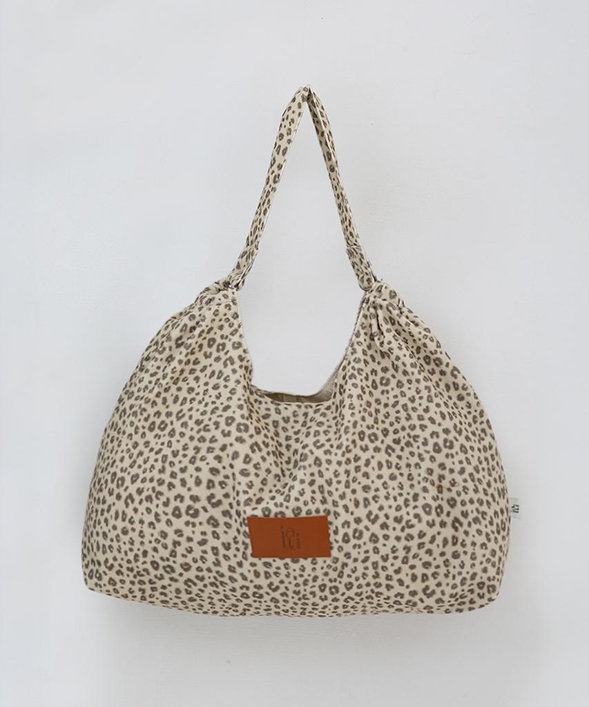Iulai Leopard Hobo Bag Ivory