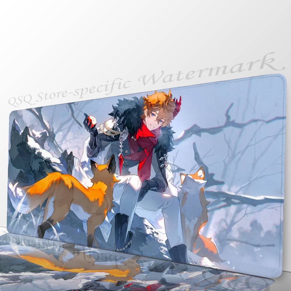 Tartaglia Anime G-genshin Impact Mousepad Non-slip Suitable For Office Computers Laptops E-sports Game Desk Mats XXL Keyboard